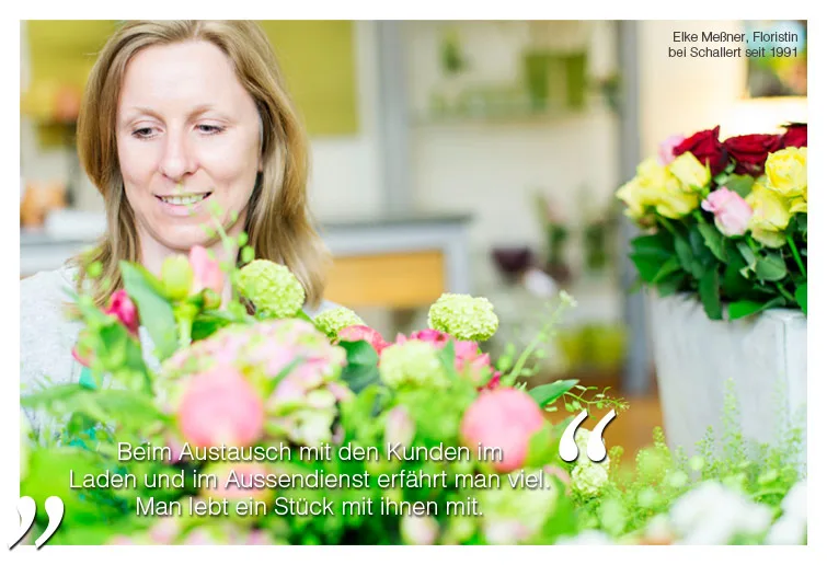 Elke Meßner, Floristin, bei Schallert seit 1991, bei Schallert Blumen