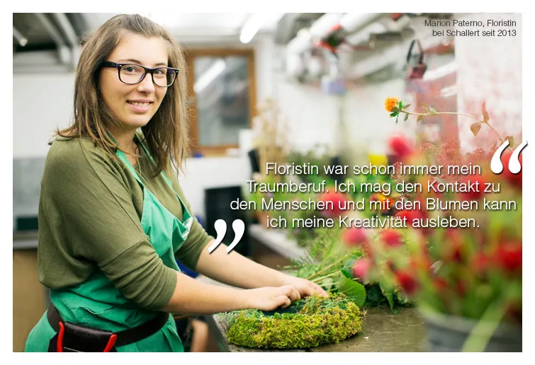 Marion Paterno, Floristin, bei Schallert seit 2013, bei Schallert Blumen